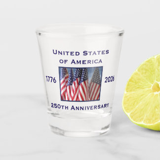 250th Anniversary USA Patriotic Keepsake  Schnapsglas