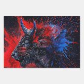 250th Bison Eagle Flag Decoupage  Geschenkpapier Set (Vorderseite)