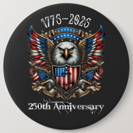 250th USA Anniversary 1776 2026 Button