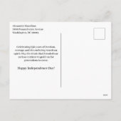 250th USA Anniversary Eagle Emblem  Feiertagspostkarte (Rückseite)