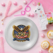 250th USA Anniversary Eagle Emblem  Pappteller (Party)