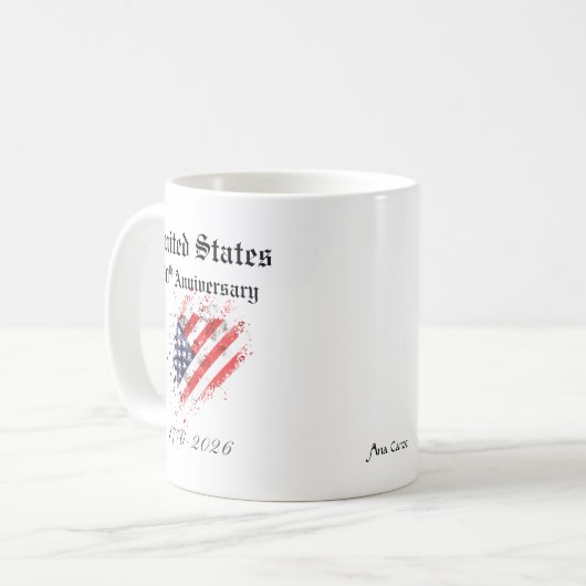 250th USA Anniversary Mug Kaffeetasse (Vorderseite Links)