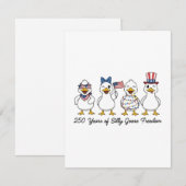 250th Years of Silly Goose Freedom Semiquincentenn Dankeskarte (Vorne/Hinten)