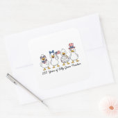 250th Years of Silly Goose Freedom Semiquincentenn Quadratischer Aufkleber (Umschlag)