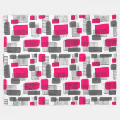 251215 - Neon Red and Gray Fleecedecke (Vorderseite (Horizontal))