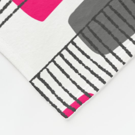 251215 - Neon Red and Gray Fleecedecke (Ecke)