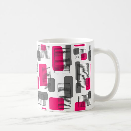 251215 - Neon Red and Gray Kaffeetasse (Rechts)