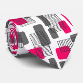 251215 - Neon Red and Gray Krawatte (Gerollt)