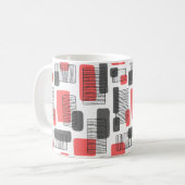 251215 - Tropisches Rosa und Grau Kaffeetasse (Vorderseite Links)