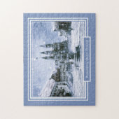 252 Stücke Braunschweiger Kirche Winterschnee Puzzle (Vertikal)