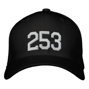 253 - Tacoma Area Code bestickte Cap Bestickte Baseballkappe