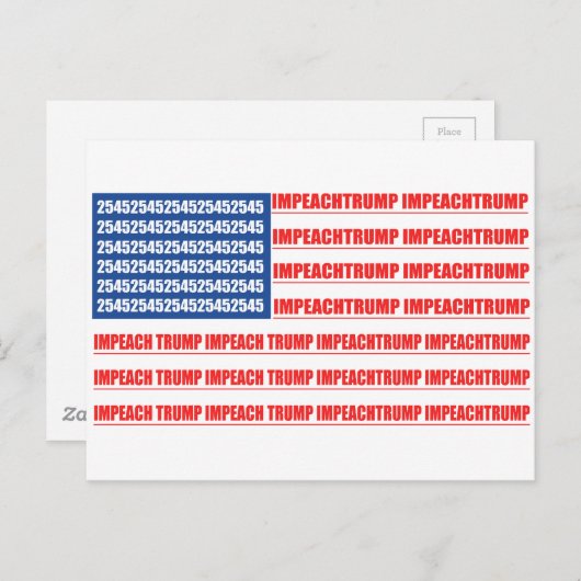 2545 Flag-Impeach Trump Postkarte (Vorne/Hinten)