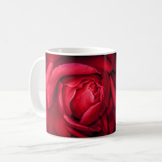 2555-Rote Rose-Kaffee-Tasse Kaffeetasse (Vorderseite Links)