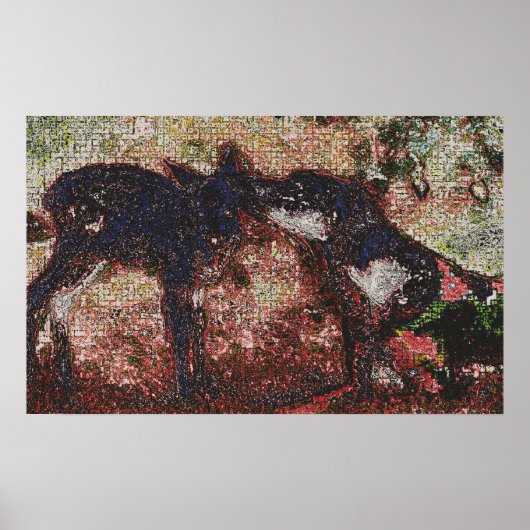 257 - Hund und Hirsch Poster (Vorne)