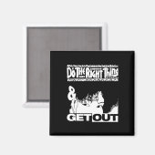 257 Sticker raus Magnet (Vorderseite/Rückseite)