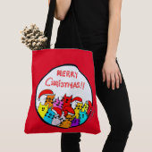 258 - Weihnachtskatzen - Tasche (Von Nahem)