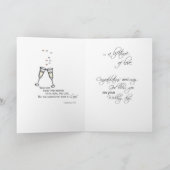 2598 Religious Cake Glasses Wedding Gratulation Karte (Innenseite)