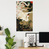 25. 老 松 白 図, 若 Pine-tree & Phoenix, Jakuchu鳳 Poster (Heimbüro)