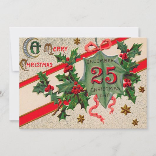 25.12. Heilige Weihnachtsdekoration Einladung (Vorderseite)