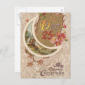 25.12. Weihnachtskarte Vintag Feiertagspostkarte (Vorne/Hinten)