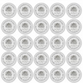 25 2,5" Clear Honey Mason Lid Skep Labels (Vorderseite)