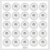 25 2,5" Clear Honey Mason Lid Skep Labels (Blatt)