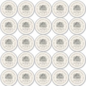 25 2,5" Honey Mason Jar Lid Labels Skep (Vorderseite)