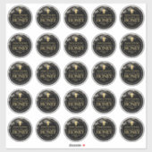 25 2,5" Wasserdichtes Mason Jar Honey Label (Blatt)