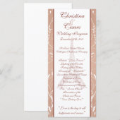 25 4 x 9 Hochzeitsprogramm Floral Spiral in Paris Programm (Vorne/Hinten)