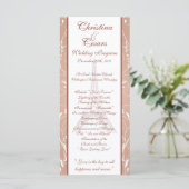 25 4 x 9 Hochzeitsprogramm Floral Spiral in Paris Programm (Stehend Vorderseite)