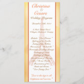 25 4 x 9 Hochzeitsprogramm Paris Peach Programm (Vorderseite)