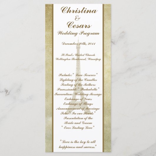 25 4 x 9 Hochzeitsprogramm Vintag Paris Programm (Vorderseite)