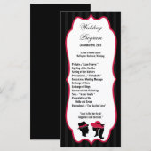 25 4x9 Hochzeitsfeier Formal Hats Eleganter Retro Programm (Vorne/Hinten)