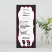 25 4x9 Hochzeitsfeier Formal Hats Eleganter Retro Programm (Stehend Vorderseite)
