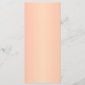 25 4x9 Hochzeitskalender Braun Rose auf Rosa Blüte Programm (Rückseite)