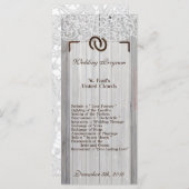 25 4x9 Hochzeitskalender Pferdeschuhe auf Holzlace Programm (Vorne/Hinten)