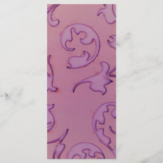 25 4x9 Hochzeitsprogramm Amethyst Jewel Embossed P Programm (Rückseite)