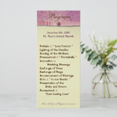 25 4x9 Hochzeitsprogramm Amethyst Juwel Präge Pap Programm (Stehend Vorderseite)