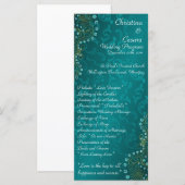 25 4x9 Hochzeitsprogramm Arabian Aquamarin Programm (Vorne/Hinten)