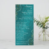 25 4x9 Hochzeitsprogramm Arabian Aquamarin Programm (Stehend Vorderseite)