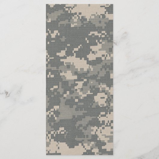 25 4x9 Hochzeitsprogramm ARMY ACU Uniform Camoufla Programm (Rückseite)