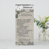 25 4x9 Hochzeitsprogramm ARMY ACU Uniform Camoufla Programm (Stehend Vorderseite)