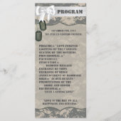 25 4x9 Hochzeitsprogramm ARMY ACU Uniform Camoufla Programm (Vorderseite)