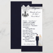 25 4x9 Hochzeitsprogramm ARMY Uniform Blues Braut Programm (Vorne/Hinten)