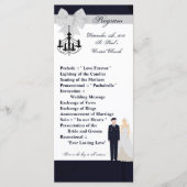 25 4x9 Hochzeitsprogramm ARMY Uniform Blues Bride Programm (Vorderseite)