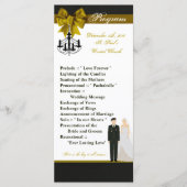 25 4x9 Hochzeitsprogramm ARMY Uniform Groom Bride Programm (Vorderseite)