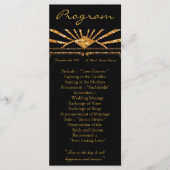 25 4x9 Hochzeitsprogramm Art Deco Roaring 20er Gat Programm (Vorderseite)
