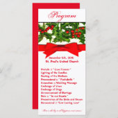 25 4x9 Hochzeitsprogramm Baughs Holly Berry Christ Programm (Vorne/Hinten)