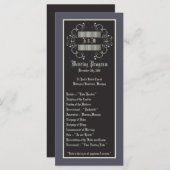 25 4x9 Hochzeitsprogramm Black Krawatte Affair Fil Programm (Vorne/Hinten)