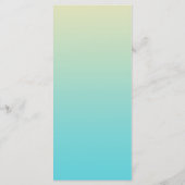 25 4x9 Hochzeitsprogramm Blue Ombre Sonnenuntergan Programm (Rückseite)